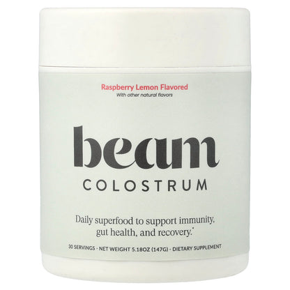 Beam Colostrum Powder, Raspberry Lemon, 5.18 oz (147 g)