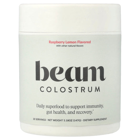 Beam Colostrum Powder, Raspberry Lemon, 5.18 oz (147 g)