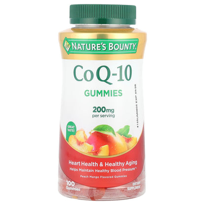 Nature's Bounty CoQ-10 Gummies Peach Mango 100 Gummies (100 mg per Gummy)