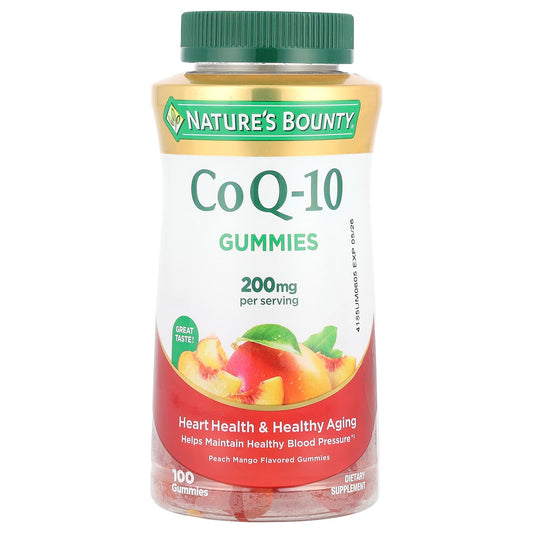 Nature's Bounty CoQ-10 Gummies Peach Mango 100 Gummies (100 mg per Gummy)