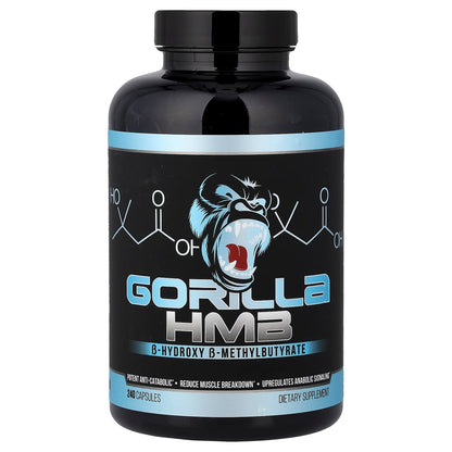 Gorilla Mind HMB, 240 Capsules (500 mg per Capsule)