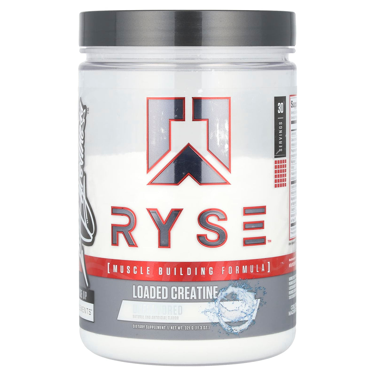 RYSE Loaded Creatine Powder, Unflavoured, 321 g — product view