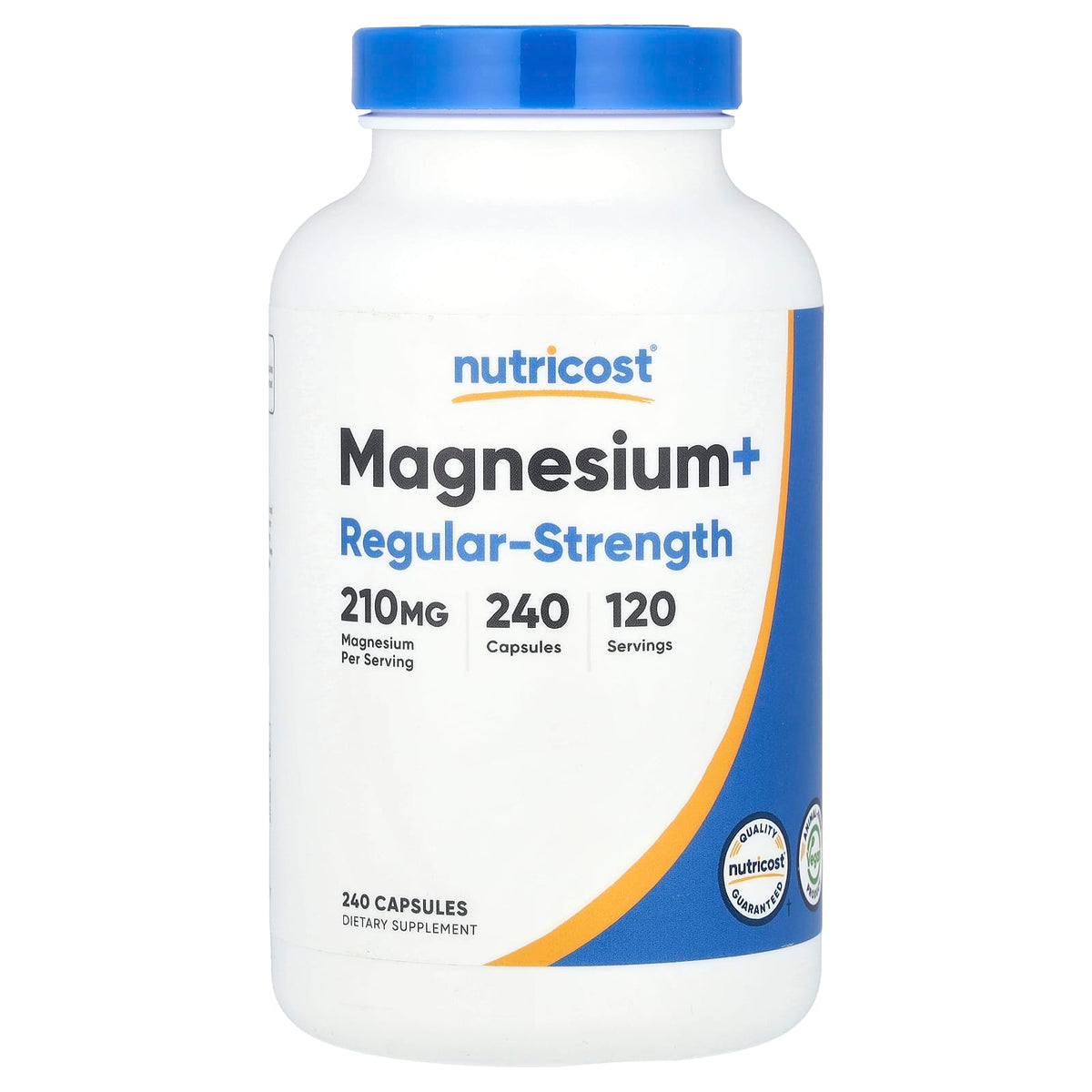 Nutricost Magnesium+ Regular Strength, 240 Capsules (105 mg Each) — product view
