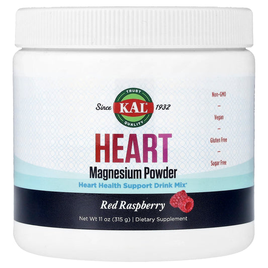 KAL Heart Magnesium Powder Red Raspberry 315 g (11 oz)