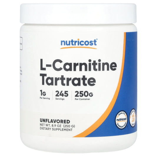 Nutricost L-Carnitine Tartrate, Unflavored, 250 g (8.9 oz)