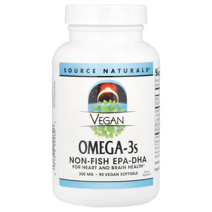 Source Naturals Vegan Omega-3s, Non-Fish EPA-DHA, 300 mg, 90 Vegan Softgels