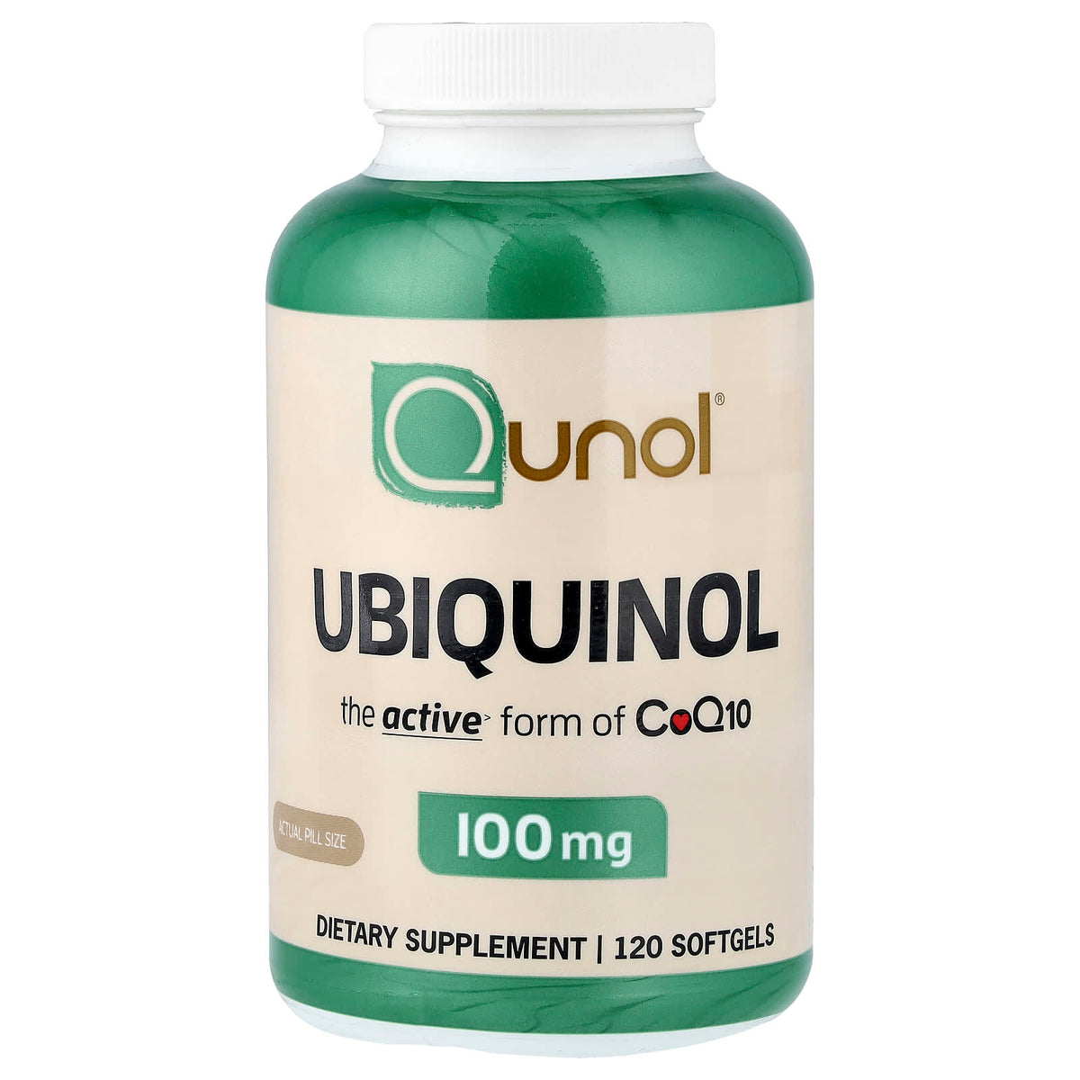 Qunol Ubiquinol 100 mg, 120 Softgels — product view