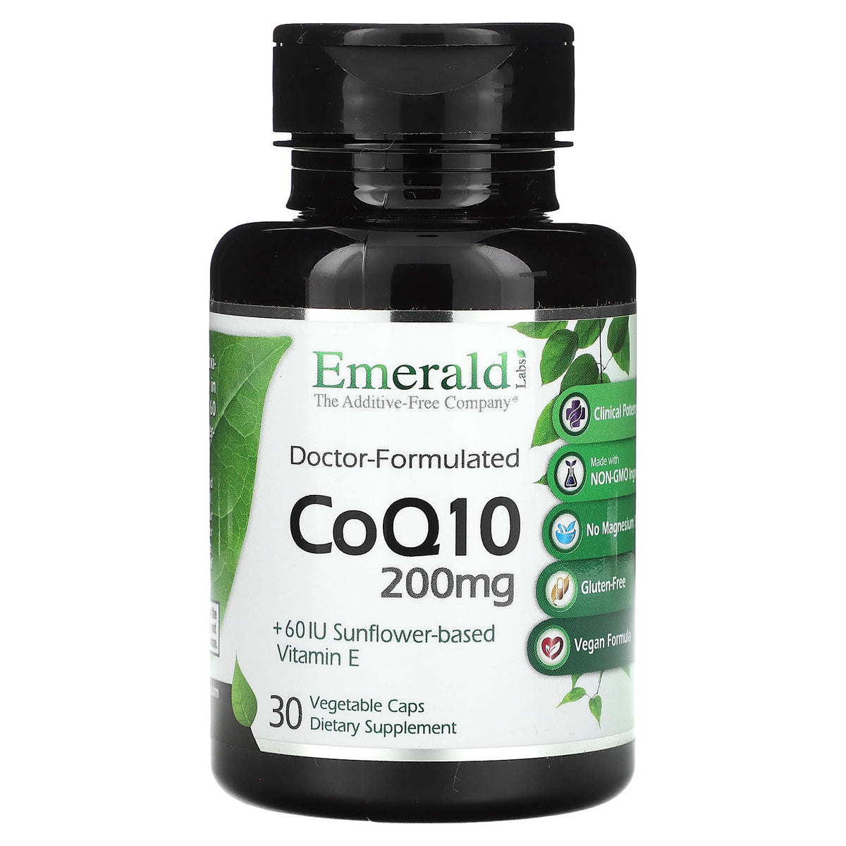Emerald Laboratories CoQ10, 200 mg, 30 Vegetable Caps — product view