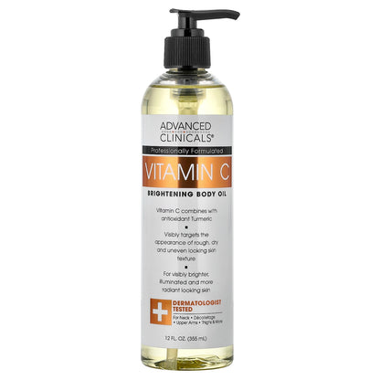 Advanced Clinicals Vitamin C Brightening Body Oil 355 ml (12 fl oz)
