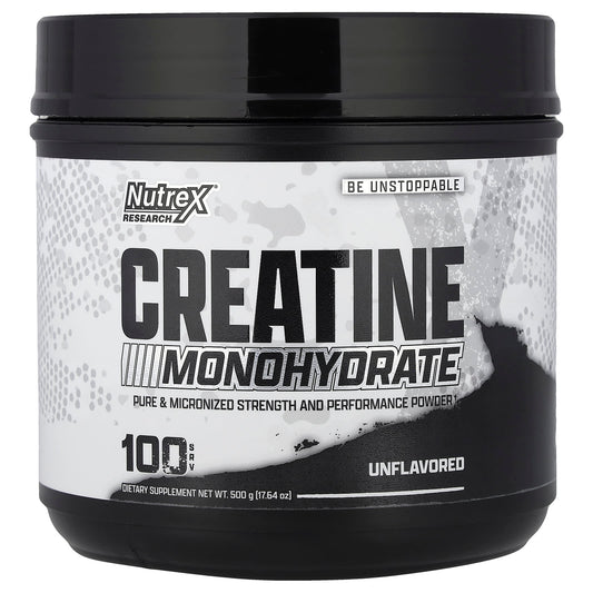 Nutrex Research Creatine Monohydrate, Unflavoured, 500 g (17.6 oz)