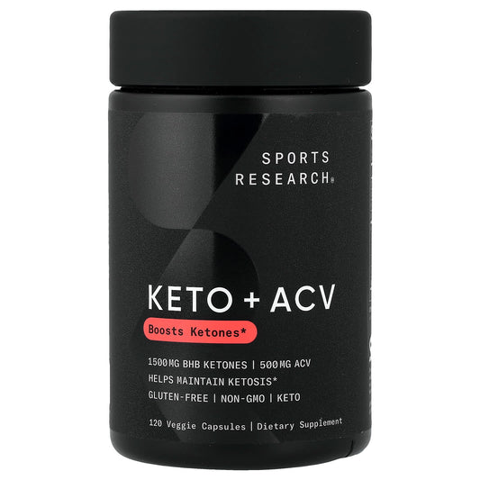Sports Research Keto + ACV 120 Veggie Capsules