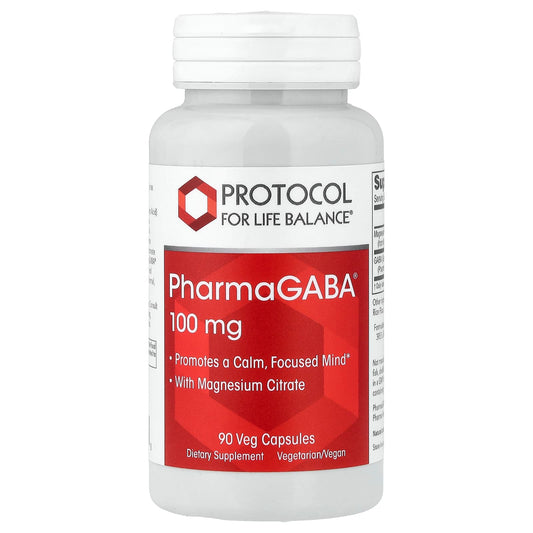 Protocol for Life Balance PharmaGABA 100 mg + Magnesium - 90 Veg Capsules