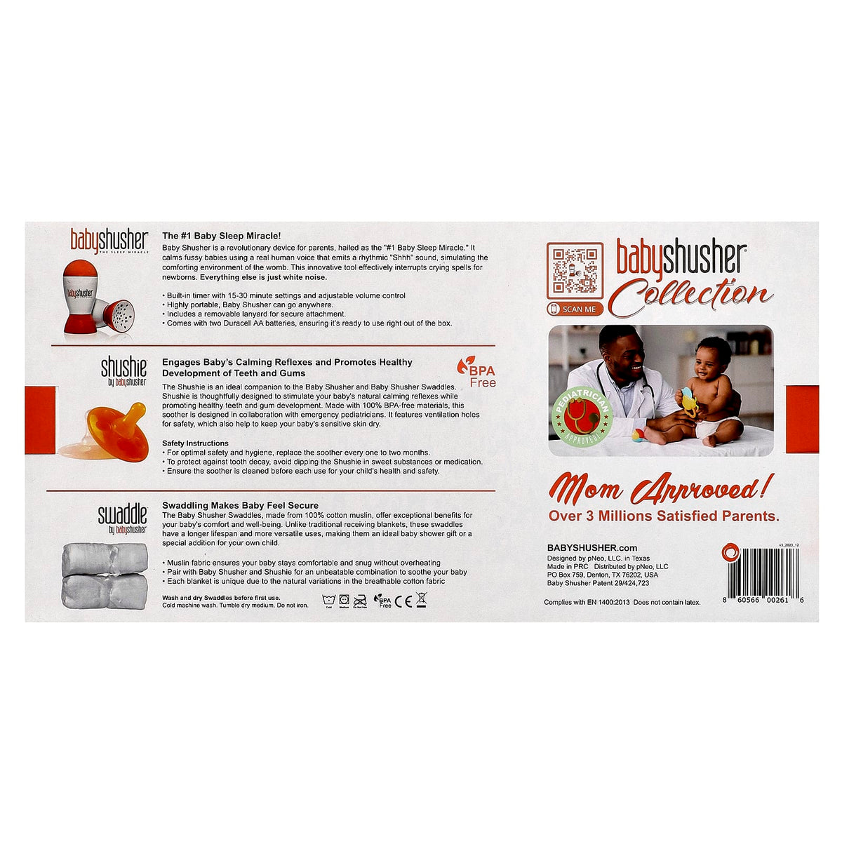 Baby Shusher Collection, Shusher Device, 2 Swaddles and 2 Dummies, 5 Piece — alternate product view