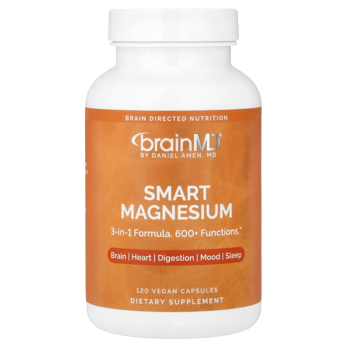 BrainMD Smart Magnesium, 120 Vegan Capsules (150 mg per Capsule) — product view