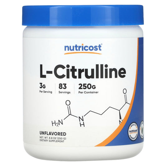 Nutricost L-Citrulline, Unflavoured, 250 g (8.8 oz)