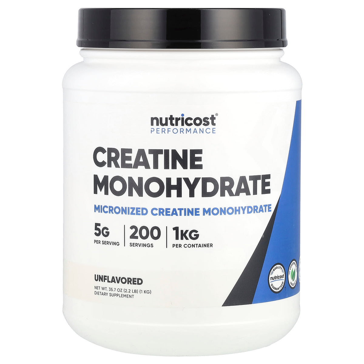 Nutricost Performance Creatine Monohydrate, Unflavoured, 1 kg (2.2 lb)