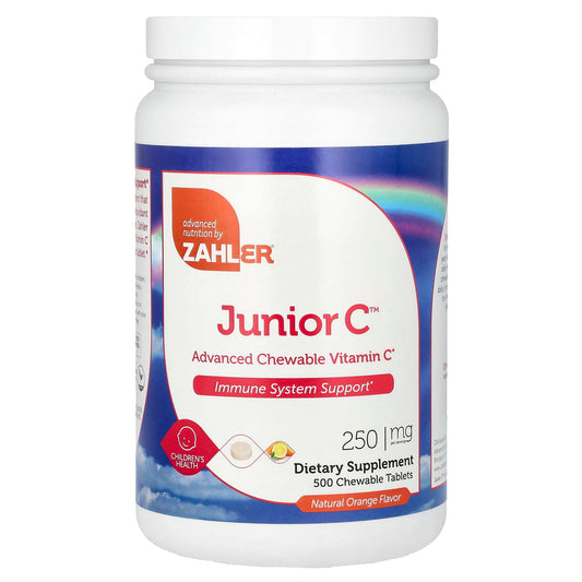Zahler Junior C Chewable Vitamin C Natural Orange 250 mg 500 Tablets