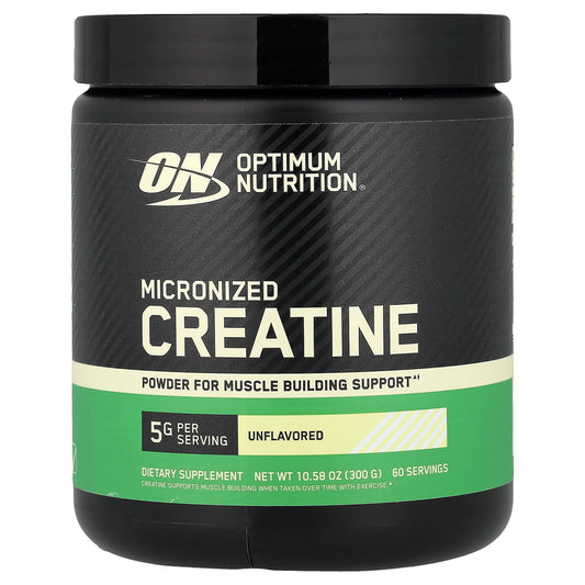 Optimum Nutrition Micronized Creatine Powder, Unflavoured, 300 g (10.58 oz)