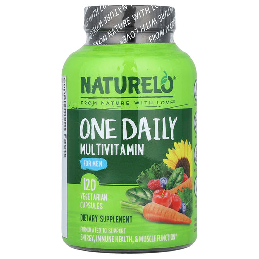 NATURELO One Daily Multivitamin for Men, 120 Vegetarian Capsules