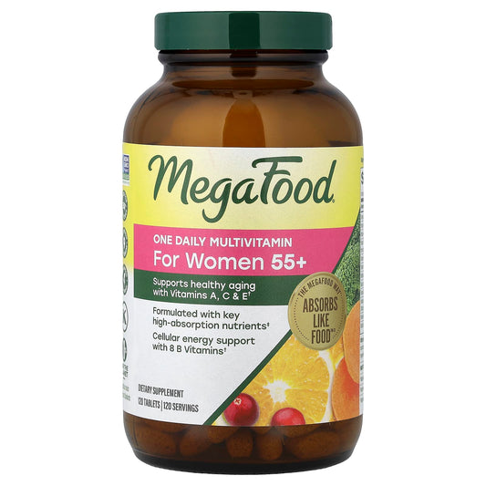 MegaFood One Daily Multivitamin for Women 55+, 120 Tablets
