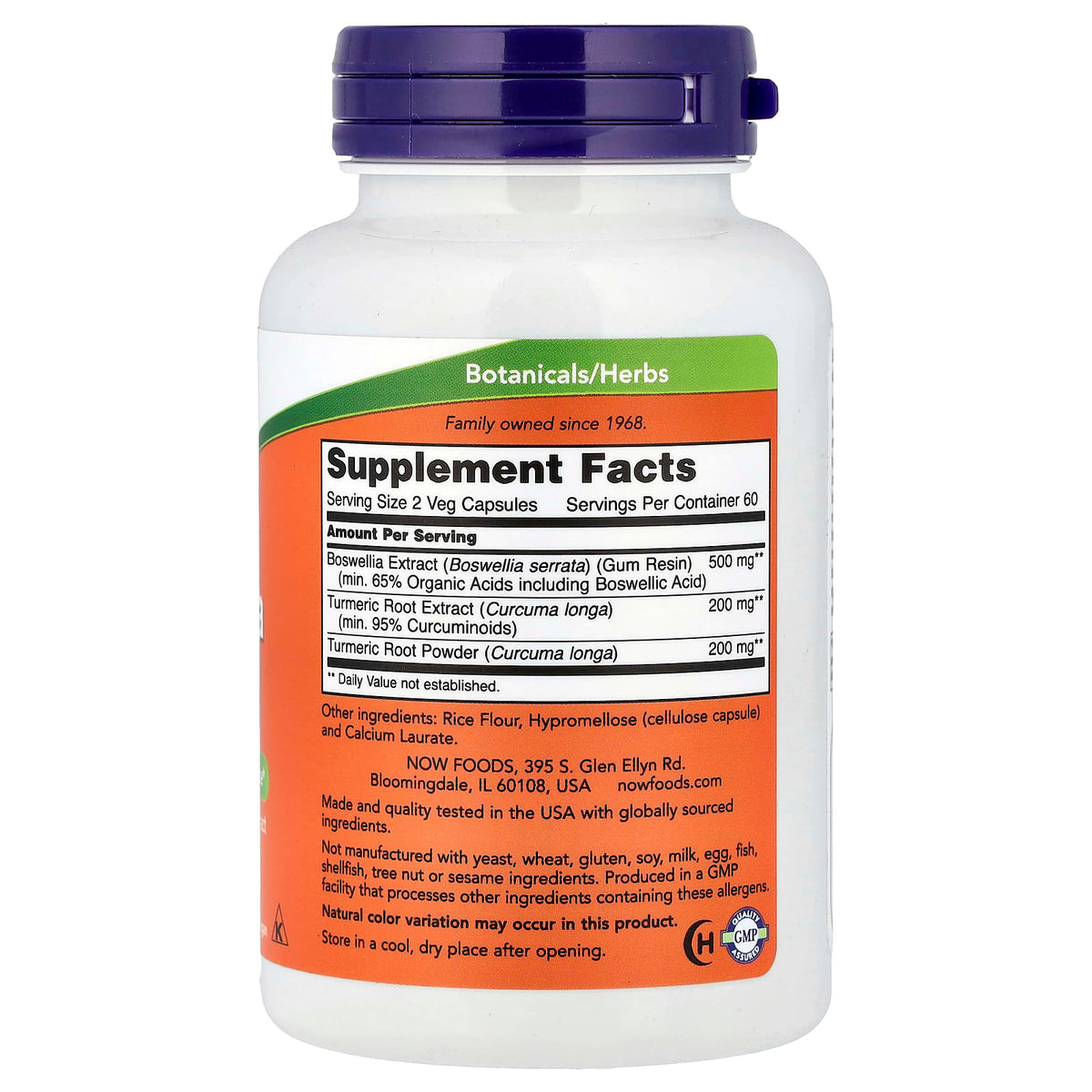 NOW Foods Boswellia Extract, 120 Veg Capsules - view 2