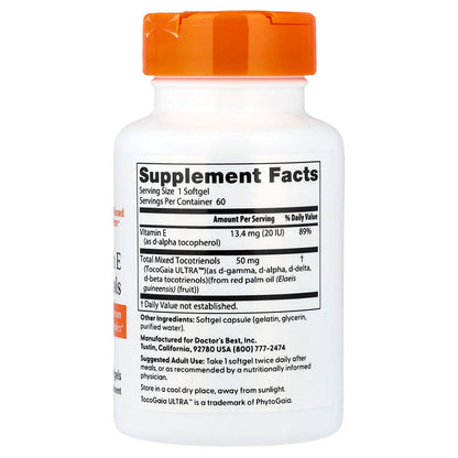 Doctor's Best Vitamin E Tocotrienols 60 Softgels - view 2