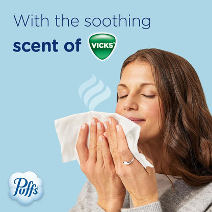 Puffs Plus Lotion with Vicks Scent Tissues, 4 Cubes of 48 - view 5