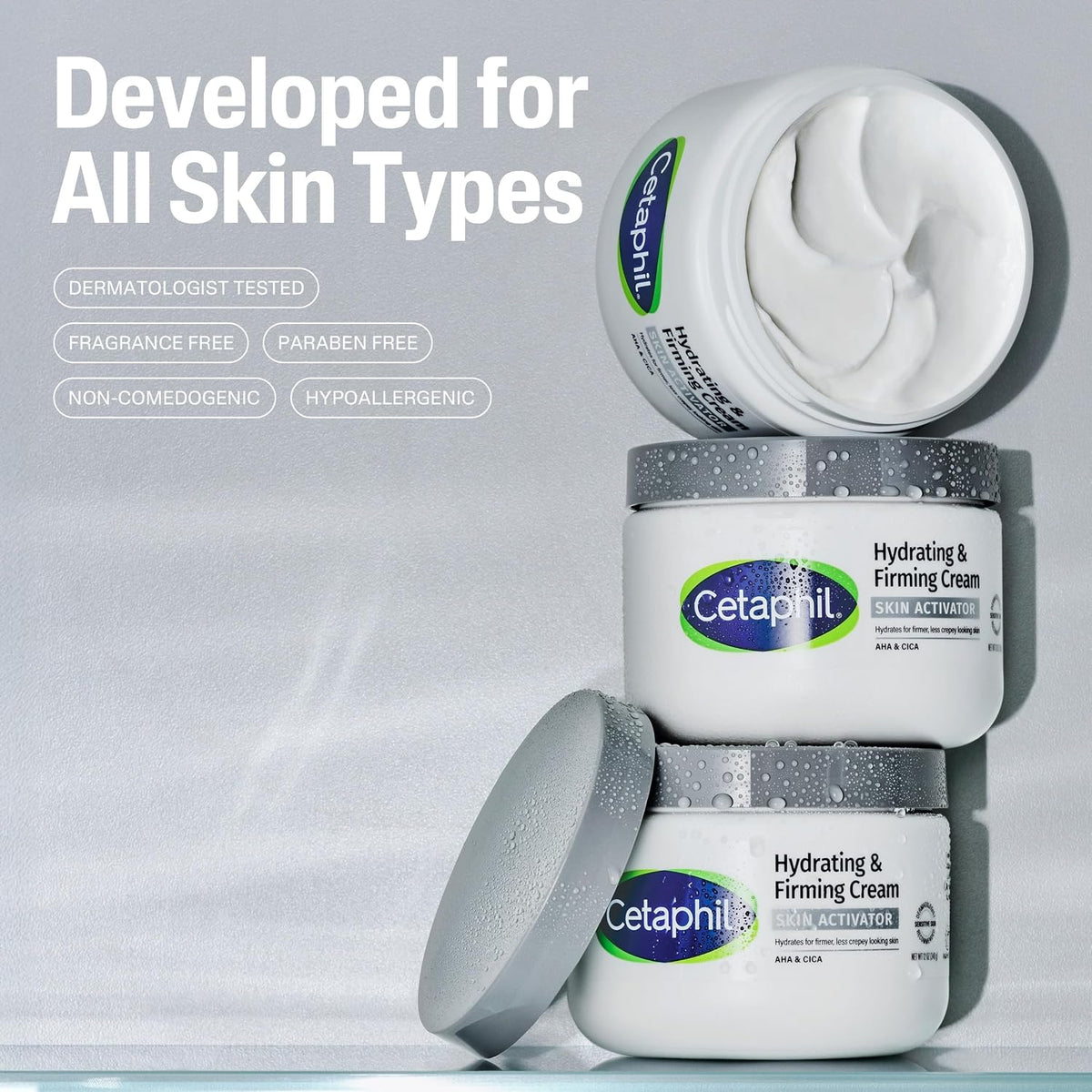 Cetaphil Skin Activator Firming Body Cream with AHA and CICA, 340 g (12 oz) — alternate product view