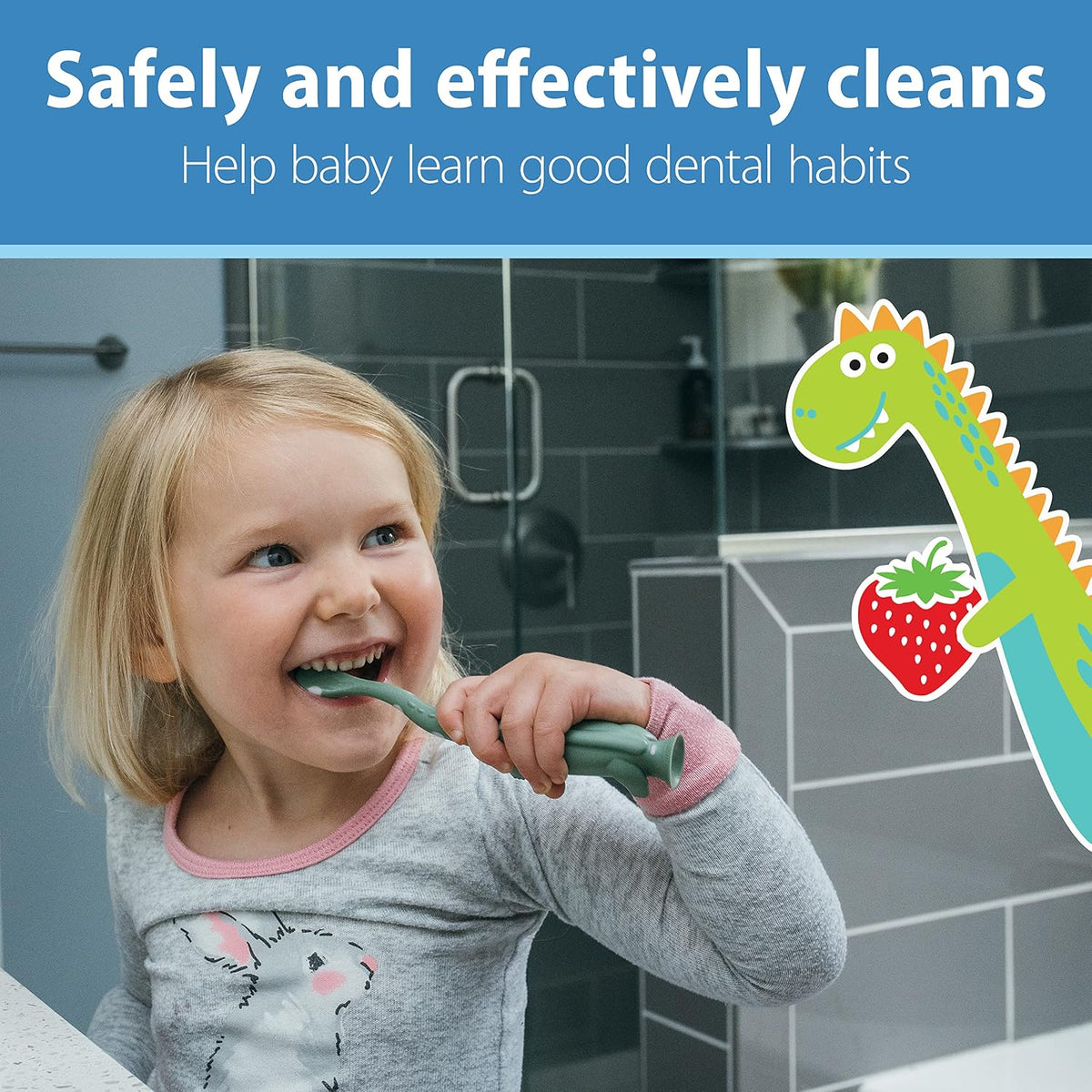 Dr. Brown's Fluoride-Free Baby Toothpaste, Strawberry, 1.4 oz, Pack of 3 - view 4