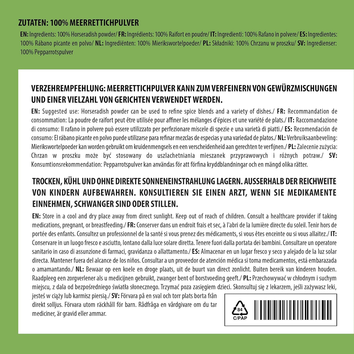 Alpi Nature Ground Horseradish Powder 250 g - view 3