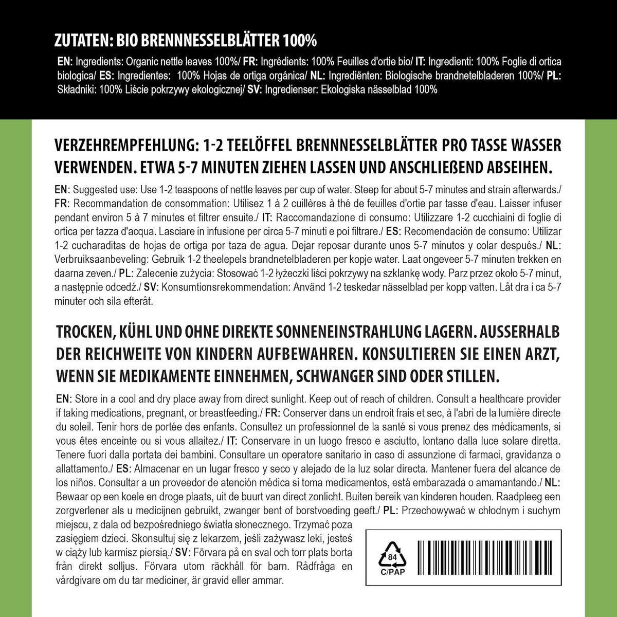 Alpi Nature Organic Nettle Tea, 250 g, Loose Leaf - view 3