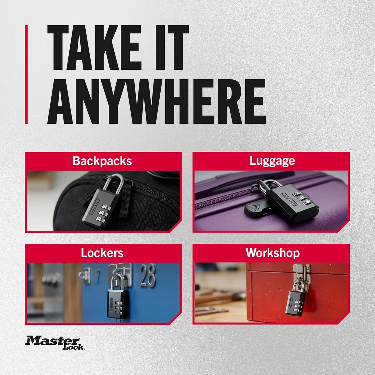 Master Lock 647EC Combination Padlock, 3-Digit, Small - view 6