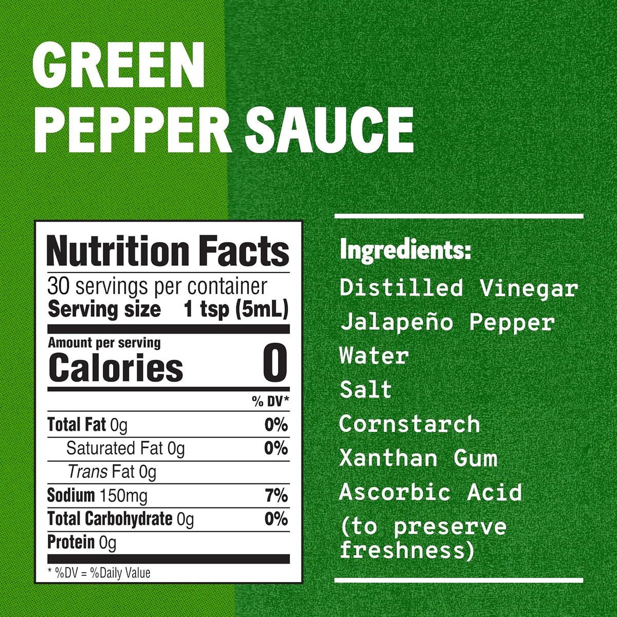 Tabasco Green Pepper Sauce 5 oz (148 ml) — alternate product view