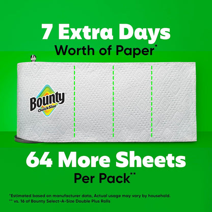 Bounty Quick Size Paper Towels, White, 16 Family Rolls - view 5