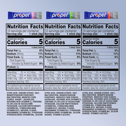 Propel Electrolyte Powder Drink Mix, 3 Flavour Variety Pack, 32 Servings - view 2