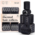 Kitsch Ceramic Hair Rollers for Women, Black, 8 Count