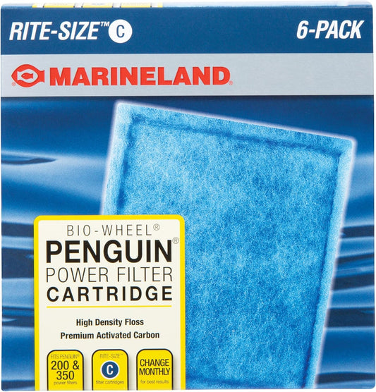 Marineland Bio-Wheel Penguin Rite-Size C Filter Cartridges, 6 Pack