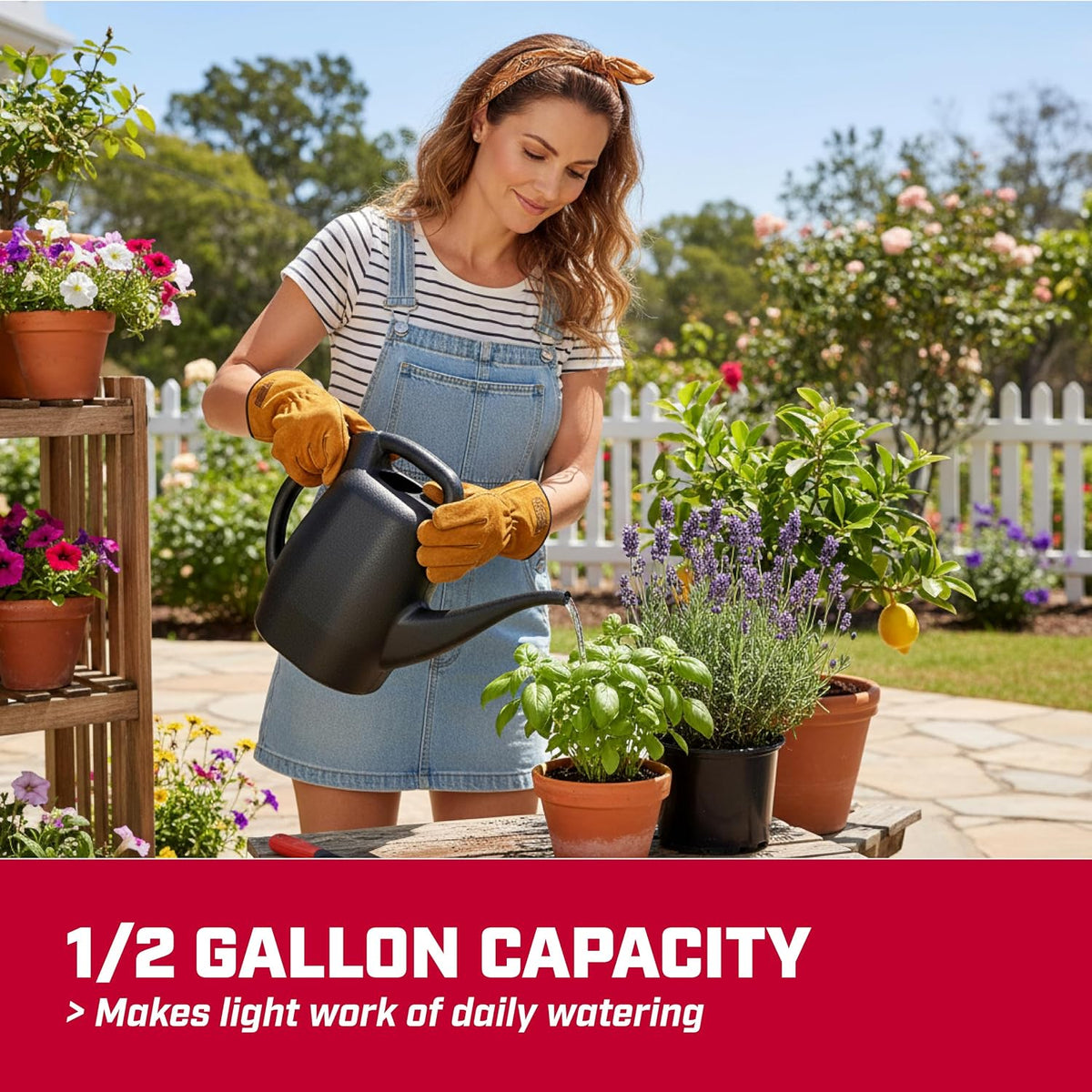 Chapin 48000 Recycled Plastic Watering Can, 1/2 Gallon, Black - view 2