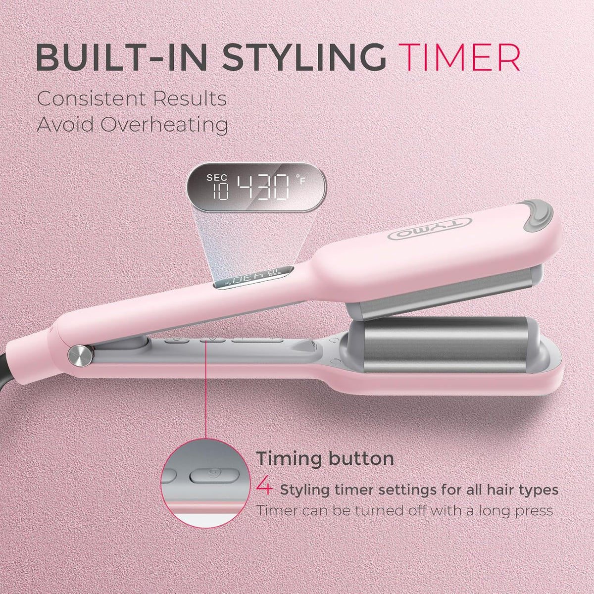 TYMO ROVY Beach Waves Curling Iron Hair Waver, 1 Inch (HC507PM) - view 6