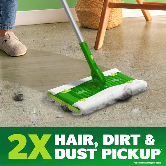 Swiffer Hair Magnet Deluxe Starter Kit, Collapsible Pole, 9 Dry + 2 Wet Cloths - view 2