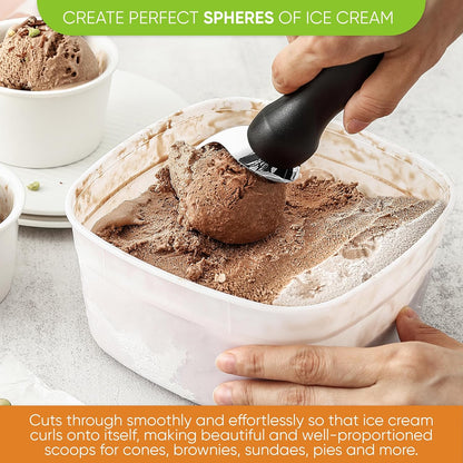 Spring Chef Heavy Duty Metal Ice Cream Scoop, Black - view 4