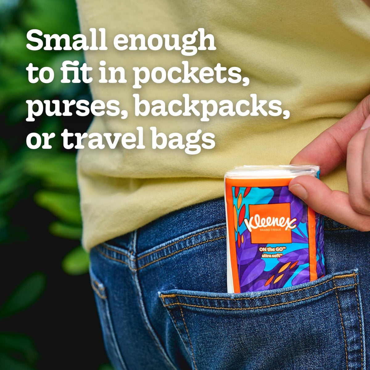 Kleenex On-The-Go Facial Tissues, 8 Travel Packs of 10 Tissues - view 3