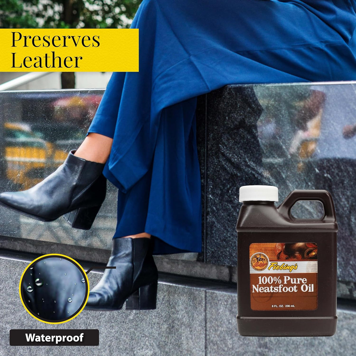 Fiebing's 100% Pure Neatsfoot Oil Leather Preservative, 8 fl oz - view 2