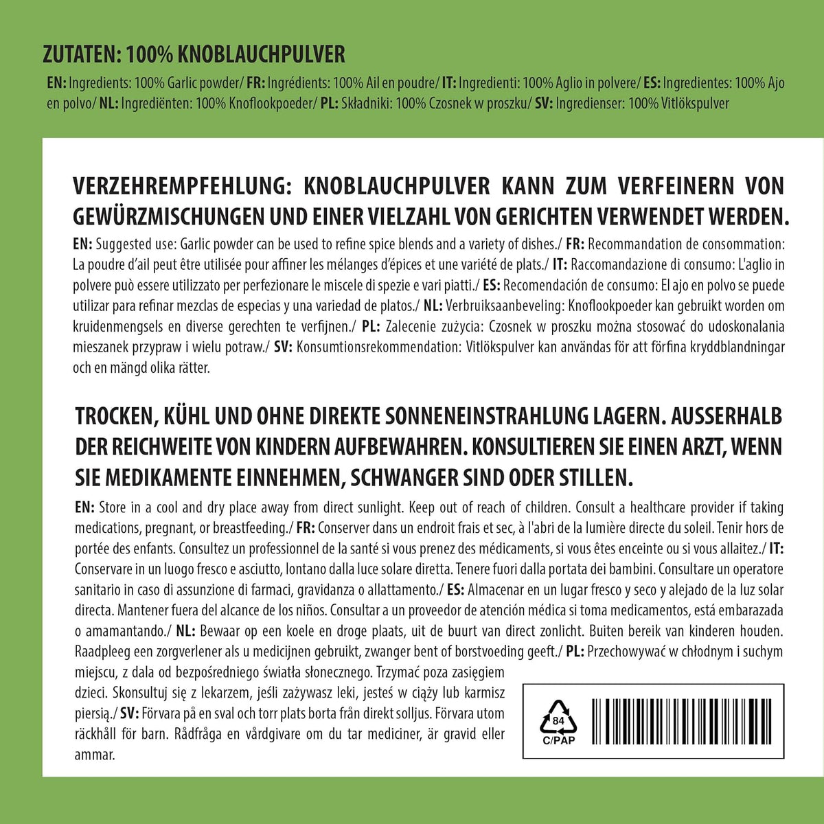 Alpi Nature Garlic Powder 250 g - view 3