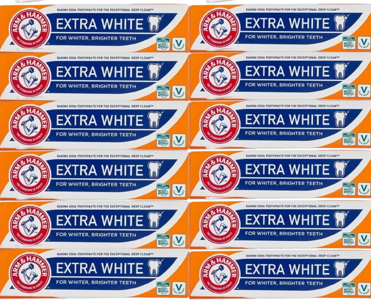 Arm & Hammer Extra White Baking Soda Toothpaste, 12 x 125 g — product view