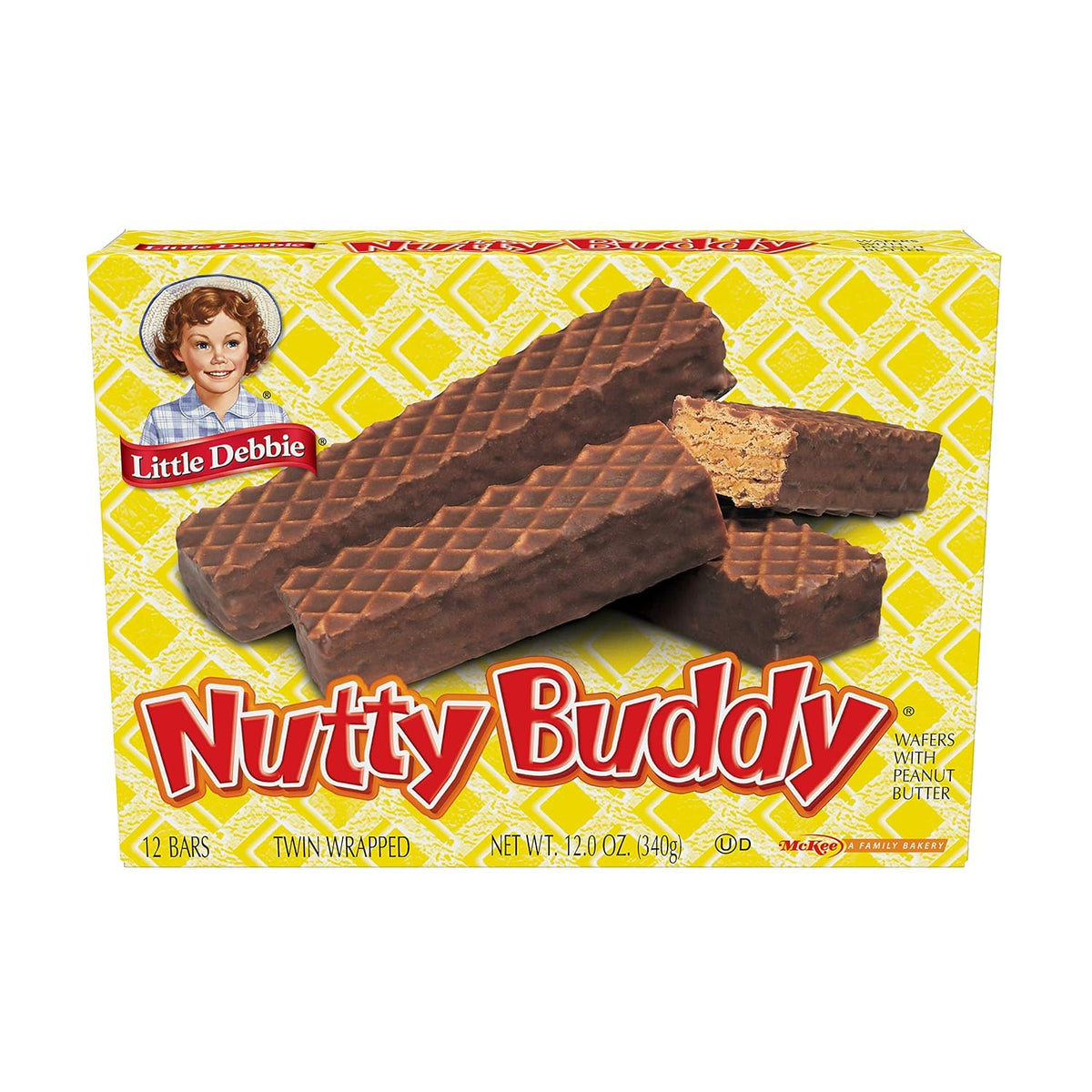 Little Debbie Nutty Bars Wafer Bars, 12 Count — product view