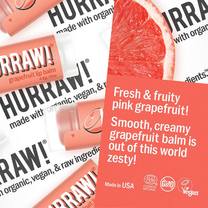 Hurraw! Grapefruit Lip Balm, 4.8 g - view 3