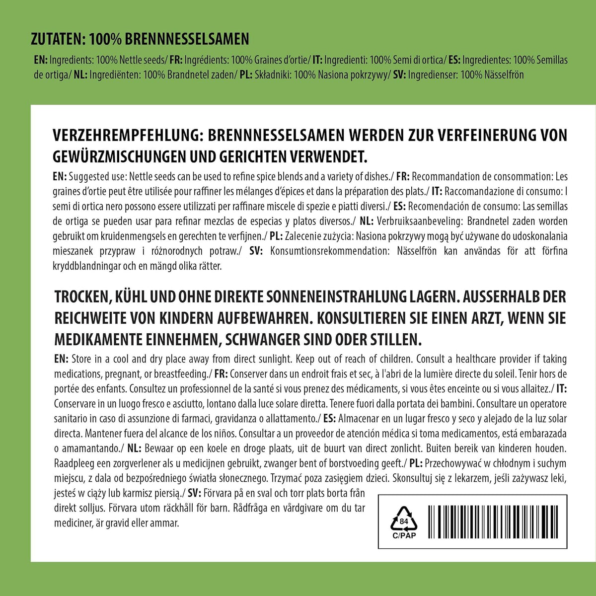 Alpi Nature Dried Nettle Seeds 250 g - view 3