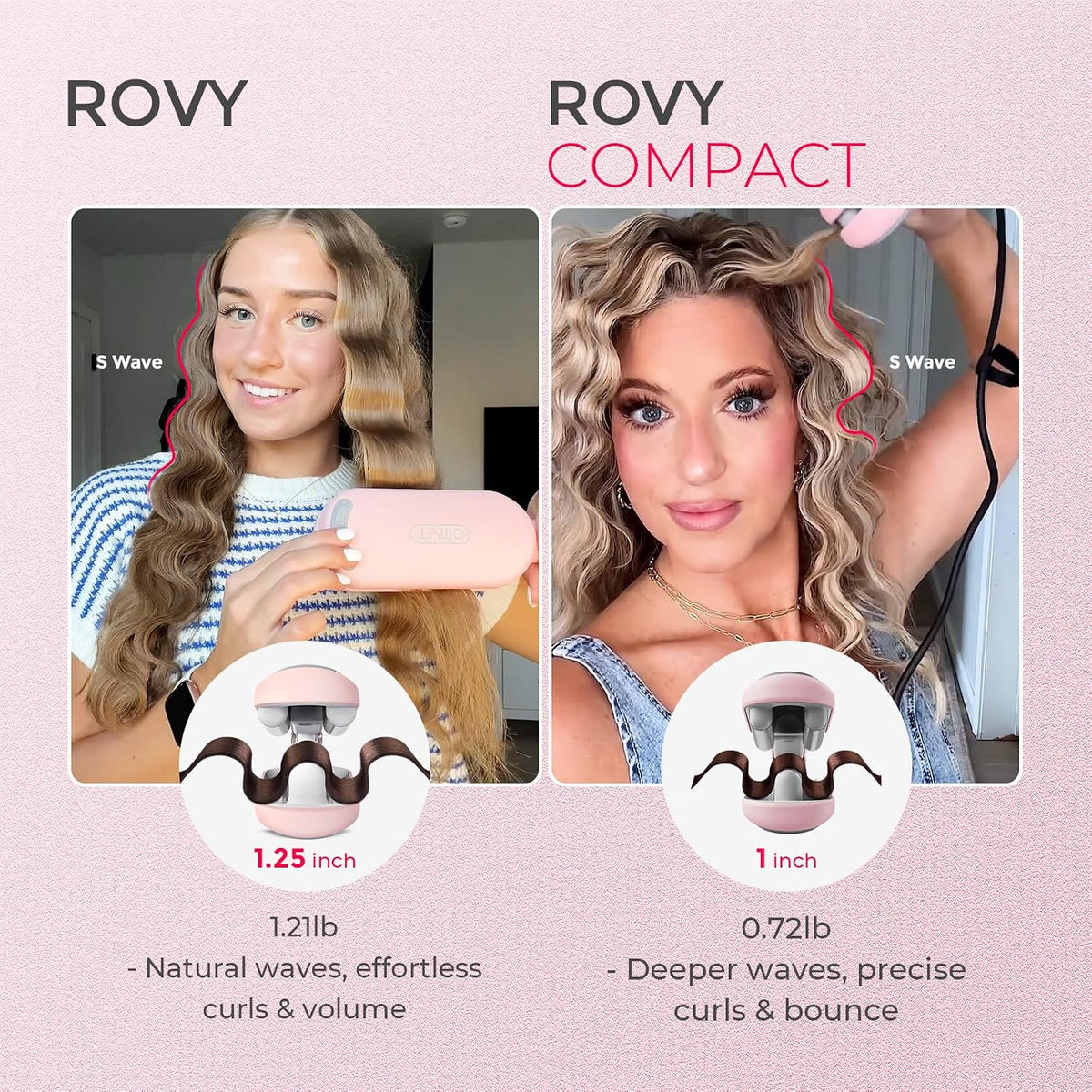 TYMO ROVY Beach Waves Curling Iron Hair Waver, 1 Inch (HC507PM) - view 3