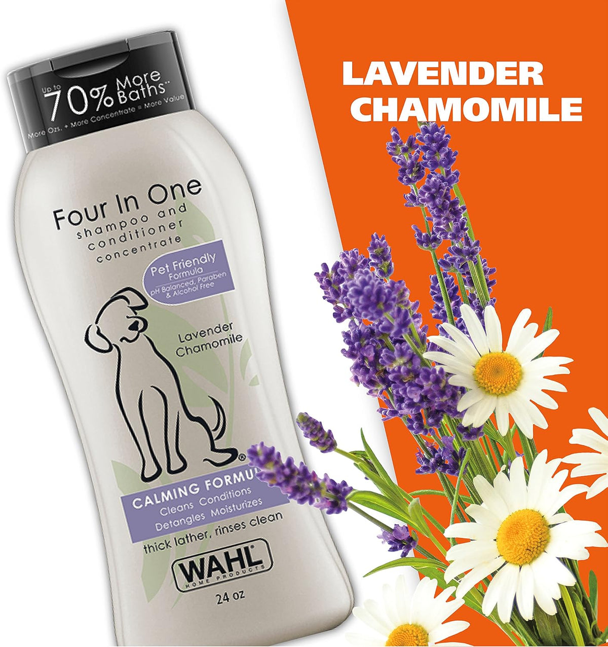 Wahl 4-in-1 Calming Dog Shampoo, Lavender Chamomile, 24 oz - view 6
